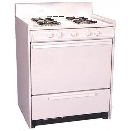 Brown WNM210-7 30 Inch Gas Range Standard Broiler White WNM2107